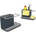thumbnail image 2 of Gris Caddy - Organizador/almacenamiento para fregadero con escurridor integrado, soporte para esponja, cepillo, líquido lavavajillas y paño de cocina, extraíble, tamaño normal, 2 of 5