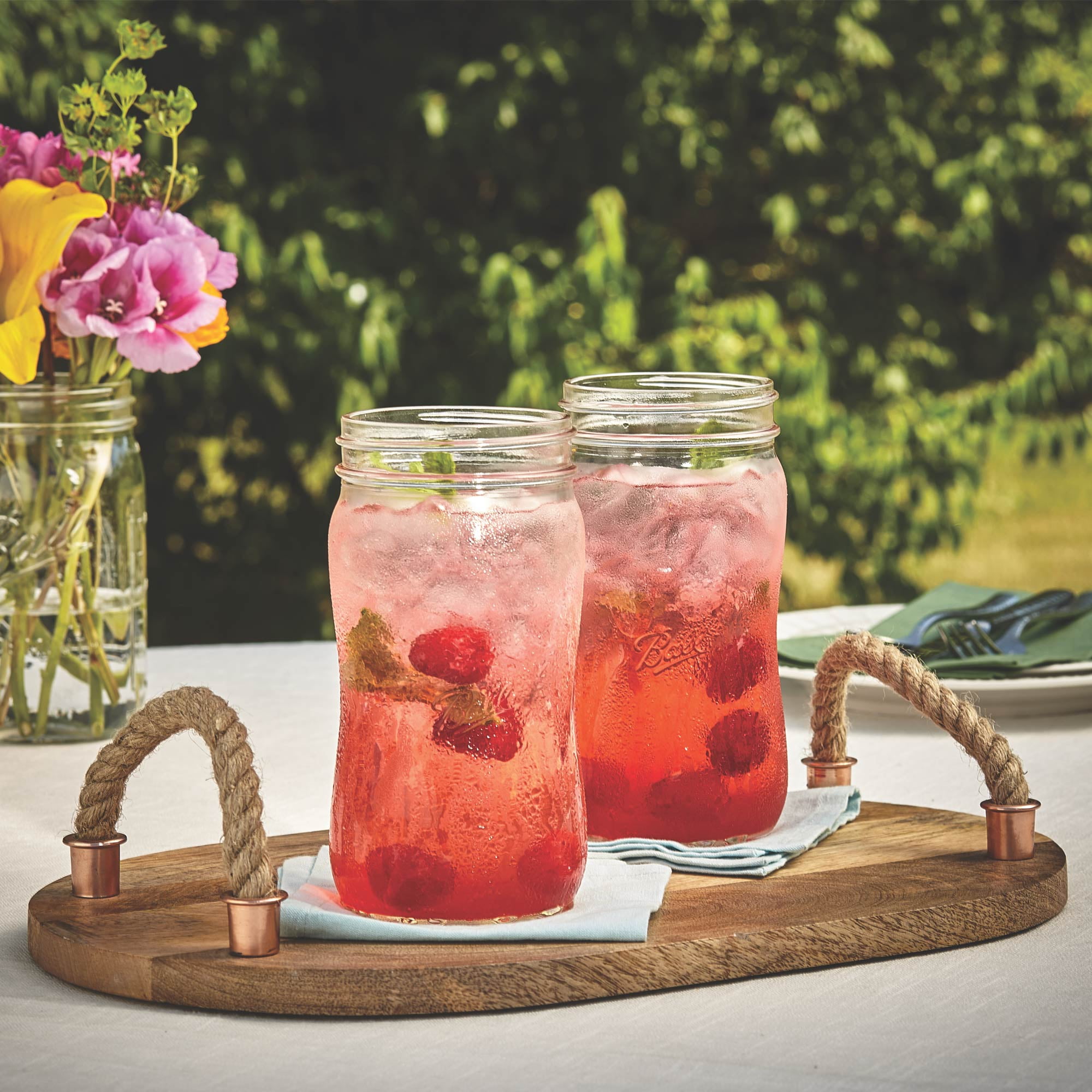Ball Collection Elite Spiral Regular Mouth 16-Oz. Glass Mason Jars, 4-Count