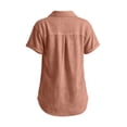 thumbnail image 4 of Favoffer Button Down Shirts for Womens Short Sleeve Blouses V Neck Collared Casual Summer Tops with Pockets, 4 of 9