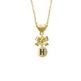 thumbnail image 2 of Delight Jewelry Goldtone Capital Letter - H - Pebble Disc - Gold tone Heart Necklace, 2 of 4