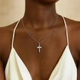 thumbnail image 6 of SFTING 925 Sterling Silver Cross Faith Pendant Necklace for Women Infinity Necklace 14K White Gold Plated with 5A Zirconia, 6 of 8