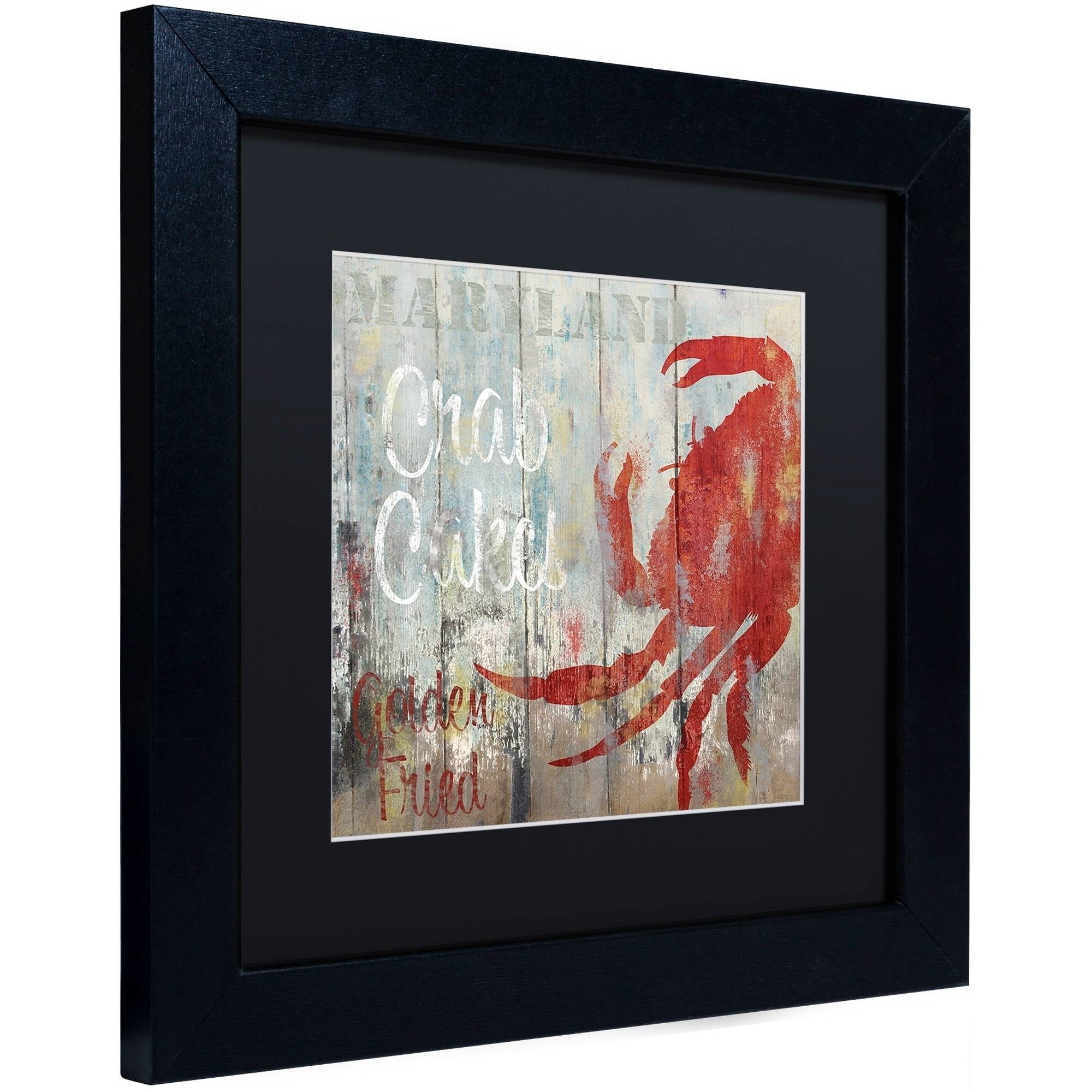 Trademark Fine Art "Restaurant Seafood II" Canvas Art by Color Bakery Black Matte, Black Frame