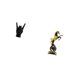 thumbnail image 5 of Estatua de escritorio con gesto de roca, estatua de caballo, figura de resina, diseño único, adecuada para regalar, decoración del hogar, estante de m, 5 of 8