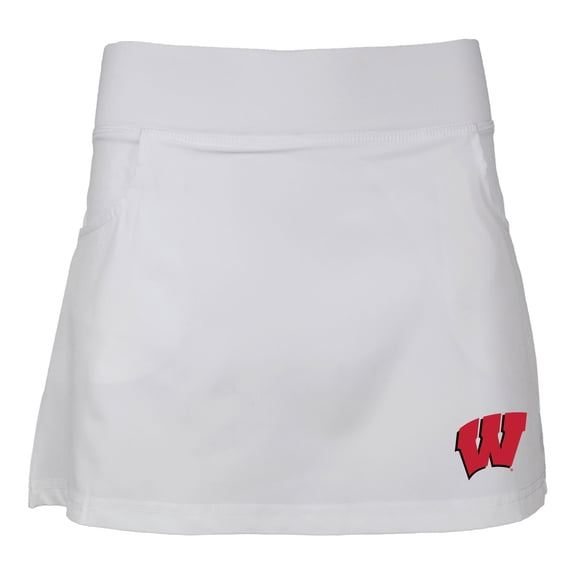 Girls Youth Garb White Wisconsin Badgers Sara Skort