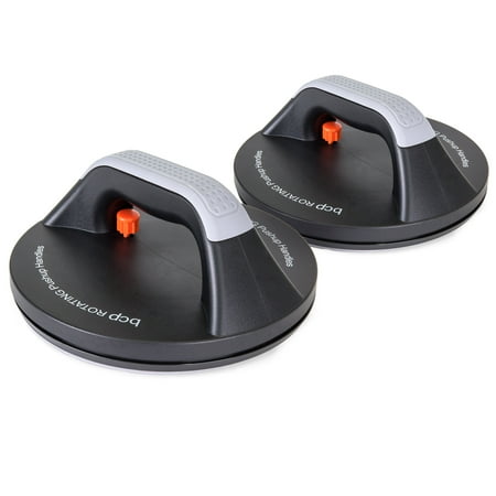 Push Up Cleat Best Choice Products Portable Non-Slip Rotating Base Push Up Handle Grip Bars Equipment Home Gym Workout Fitness for Perfect Pushup Strength Training - Black/Red ()
