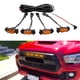 thumbnail image 1 of Seven Sparta 4 luces LED para parrilla con adaptador de fusible compatible con Toyota Tacoma TRD PRO OEM 2016-2023, parrilla frontal no compatible con Tacoma Off Road & Sport (luz ámbar con carcasa ám, 1 of 5