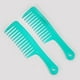 thumbnail image 3 of Peine ancho de dientes grandes con mango recto en colores vivos para rizos y peinar el cabello, cepillo de belleza., 3 of 3