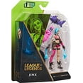 thumbnail image 5 of League of Legends, Official 4-Inch Jinx Collectible Figure with Premium Details and 2 Accessories, The Champion Collection, Collector Grade, Ages 12 and Up, 5 of 6