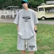 thumbnail image 5 of Conjunto de verano para hombre, camiseta con estampado de gofres, pantalones cortos, traje, diseño de marca elegante, pantalones deportivos de moda, conjunto de 2 piezas, 5 of 5