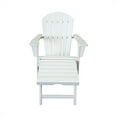 thumbnail image 2 of Hampton White Outdoor Patio Adirondack Chair with Hideaway Ottoman, 2 of 8