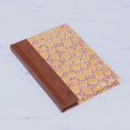 thumbnail image 4 of NOVICA Leather-accented journal, 'Sunny Blossoms', 4 of 6