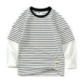 thumbnail image 2 of yocbz Shirts Boys Kids Boys T Shirts Casual Long Sleeve Tops Crewneck Basic Tees White,Size for 12-13 Years, 2 of 5
