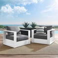 thumbnail image 1 of Modway Tahoe Aluminum 2-Piece Patio Set in White Charcoal, 1 of 5