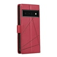 thumbnail image 3 of Nalacover Case for Google Pixel 6 Pro - Card Holder PU Leather Wallet Cover with Magnetic Clasp Stand Hand Strap, Soft TPU Inner Shockproof Anti-Scratches Case for Google Pixel 6 Pro, Red, 3 of 10