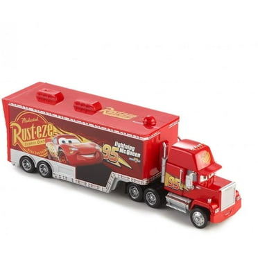 Disney Pixar Cars 3 Mack with Lightning McQueen Trailer Holds 2 ...