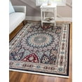 thumbnail image 3 of Rugs.com Rabia Collection Rug – 6' x 9' Navy Blue Low Rug Perfect For Bedrooms, Dining Rooms, Living Rooms, 3 of 7