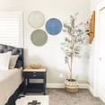 thumbnail image 3 of 12" Wall Décor Pack of 3 Metal Blue White Washed Starbursts Radial Plate Wall Art Modern Accent Hanging Wall Decorations For Home Office Bedroom Or Living Room Wall Sculptures, 3 of 7