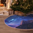 thumbnail image 4 of Salouo Starry Sky Wall Flying Tiger Christmas Tree Skirt 30" Farmhouse Christmas Decorations Snowman Xmas Tree Skirt Tree Mat for Holiday Party Decor, 4 of 8