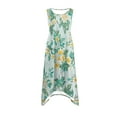 thumbnail image 4 of Dvprdro Womens Summer Boho Tank Dress Fashion Floral Printed Crew Neck Sleeveless Flowy Casual Loose Beach Sun Midi Dress, 4 of 4
