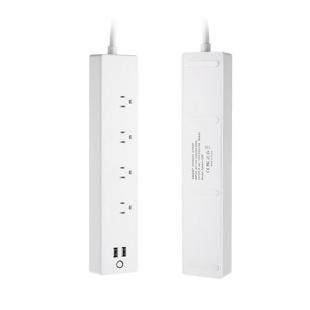 WiFi  Smart Power Strip with 2 USB Port 4 AC Outlets For Android/IOS