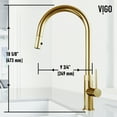 thumbnail image 5 of VIGO Bristol Single Handle Pull-Down Sprayer Kitchen Faucet in Matte Brushed Gold, 5 of 14