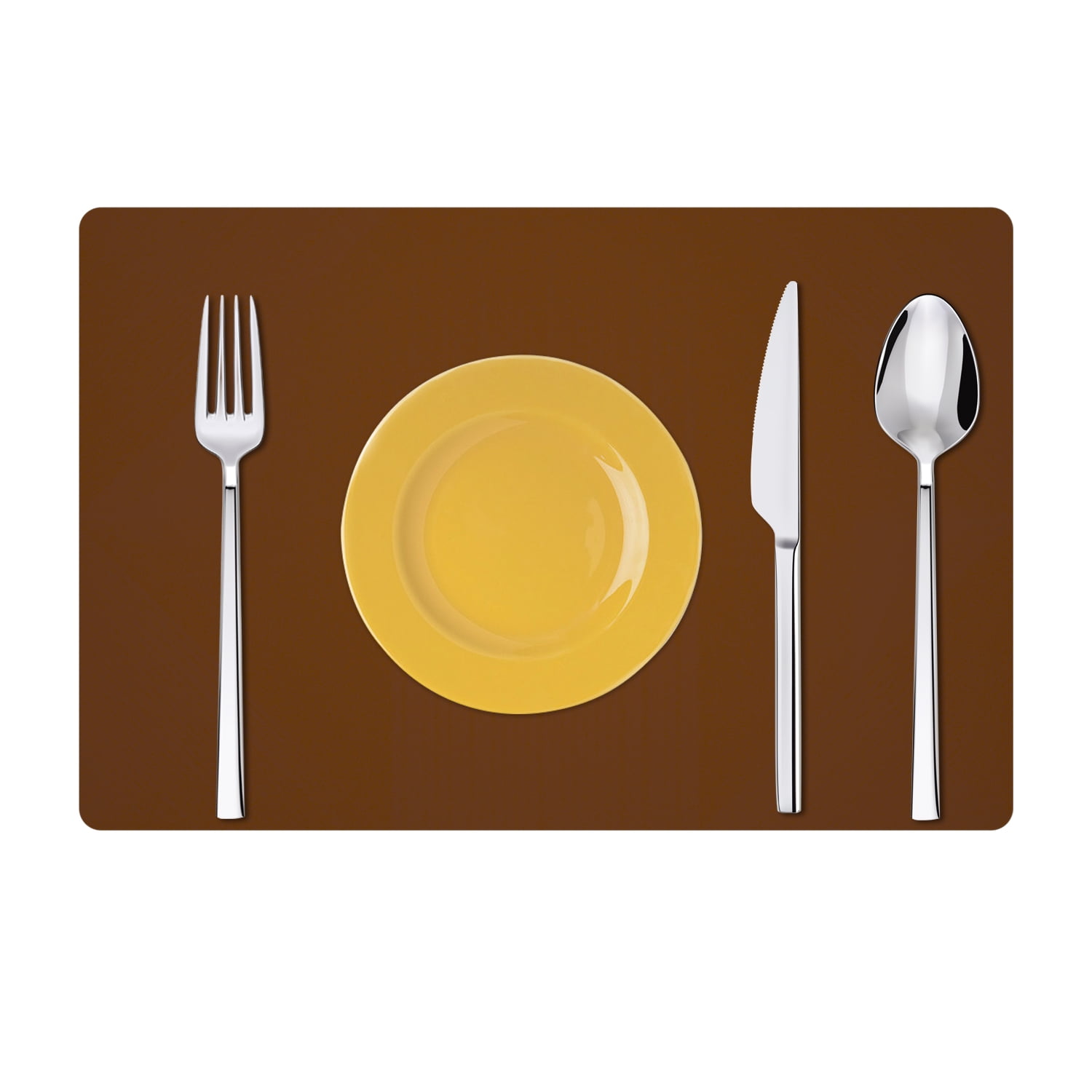 Panzexin 1-Pack Food-Grade Silicone Mats, Non-Slip, Heat-Resistant & Waterproof, 23.6" x 15.7" Table Placemats, Dough Mats- Brown