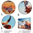 thumbnail image 3 of Designart "Countryside Palette Cow III" Animals Metal Art Print, 3 of 5