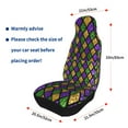 thumbnail image 4 of Pofeuu Mardi Gras Shiny Green Purple Print Automotive Car Seat Covers Flat Cloth Full Set Seat Covers,Car Seat Covers front seats for Cars Trucks and SUVs(Two packs), 4 of 7