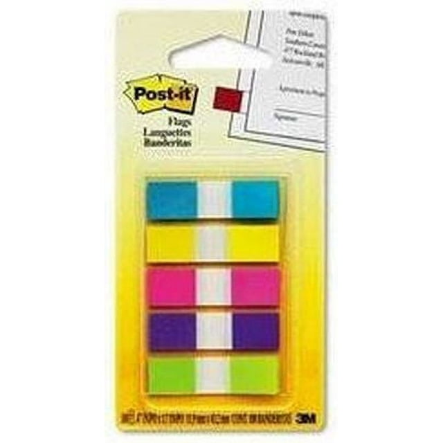 Post-it Flags 6835CB2 Banderas de página en dispensador portátil, 5 colores brillantes, 5 dispensadores, 20 banderas/color (6835CBEU)