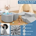 thumbnail image 6 of Danolapsi 5 pcs Foam Climbing Blocks for Toddlers, Light Grey Foam Soft Play Set with Small Ball Pit Playground for Children, 6 of 8