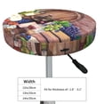 thumbnail image 4 of Easygdp Bottle Glass Red Wine Easy To Install Bar Chair Cover&Cound Chair Cover&Elastic Stool Cover, Washable&Bottom With Elastic Edge - 12 Inch, 4 of 7