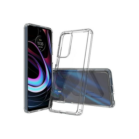 SaharaCase - Hybrid-Flex Hard Shell Series Case for Motorola Edge (2021) - Clear