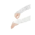 thumbnail image 4 of INSPIRE CHIC Women's Fingerless Sleeves Elbow Long 1920s Satin Gloves with Finger Loop One Size White, 4 of 6