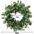 thumbnail image 2 of 18 Inch Green Eucalyptus Wreath,Artificial Hanging Greenery Wreath,Wreath Ornament for Front Door,Wall,Window,Farmhouse Decoration, 2 of 6