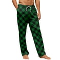 thumbnail image 7 of Zimjoy Mens Plaid Pajama Pant Elastic Waist Cozy Flannel Pajama Pants Lightweight Drawstring Soft Pj Pants Casual Warm Sleepwear Sleep Pant with Pockets, Dark Green L, 7 of 7