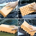 thumbnail image 4 of PEONAVET Car Wash Sponge, Cleaning Sponge for Car Washing with Textured Design-Bug Scrubbing Side & Soft Sea Sponge Foam, Car Cleaning Supplies, 4 of 7