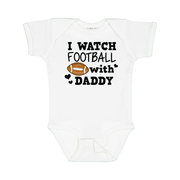 Inktastic I Watch Football with My Daddy Boys or Girls Baby Bodysuit