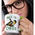 thumbnail image 2 of 3dRose, Black Headed Caique with rattle, 15oz Two-Tone Green Mug, 2 of 7