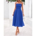 thumbnail image 2 of Vestido PRETTYGARDEN para mujer, de verano, con tirantes finos, midi, azul, 2 of 9