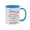 Blue/White, variant on 11oz Personalized Mug, Funny Mom Gift with Custom Name, White Exterior and Black Interior
