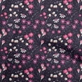 thumbnail image 1 of oneOone Silk Tabby Purple Fabric Leaves & Flower Craft Projects Decor Fabric Printed By The Yard 42 Inch Wide-8C, 1 of 1