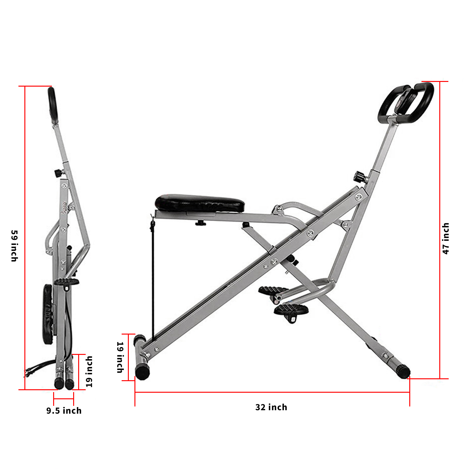 Buy SKONYON Squat Machine Rower for Full Body Workout Machine Online at