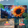 thumbnail image 5 of 1 Pcs 2D Flat License Plate Covers & Frames, Sunflower and Nebula For Decorative Front, Waterproof For Decoration Aluminum License Plate Covers & Frames Cover For Men Women, 12" X 6", 5 of 7