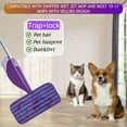 thumbnail image 4 of 6 Pack Reusable Mop Pads Compatible with SwifferWet Jet Spray Mop,Microfiber Wet Jet Pads Refill,10-12inch Wet Mop Pads for Dry Wet Mopping Cloths, Reusable Mop Replacements Pads, 4 of 7