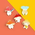 thumbnail image 6 of OPOLSKI Cartoon Cute Mushroom Knife Guitar Enamel Student Brooch Pin Badge 2, 6 of 8