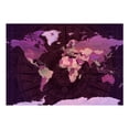 thumbnail image 2 of Tiptophomedecor World Map Wallpaper Wall Mural - Map In Shades Of Purple, 2 of 3