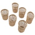 thumbnail image 5 of 6 PCS Woven Cup Holders Anti Scald Hollow Straw Woven Glass Cup Sleeve for Glass Bottles Plastic Cups Mugs, 5 of 5