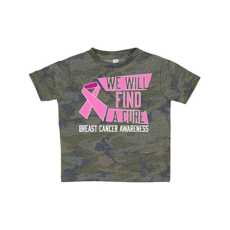 

Inktastic We Will Find a Cure- Breast Cancer Awareness Gift Toddler Boy or Toddler Girl T-Shirt