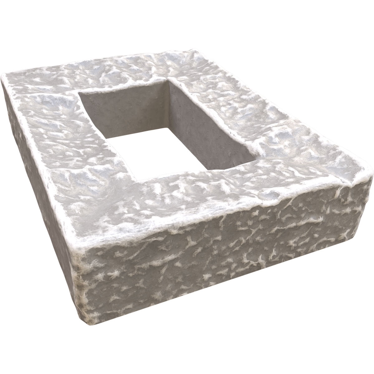 Ekena Millwork 4"W x 3"D x 7 7/8"H Universal Electrical Cover for EverStone Faux Stone Siding Panels, Grey Granite