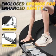 SkyBound Foldable 40inch Fitness Rebounder Trampoline, Quiet Bungees Mini Trampoline with Adjustable Foam Handle, 600lbs Weight Capacity